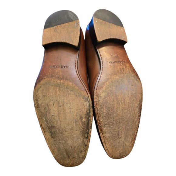 Men's Brown Leather MAGNANNI Slip-on Bit Loafer sz 7 - Picture 14 of 14